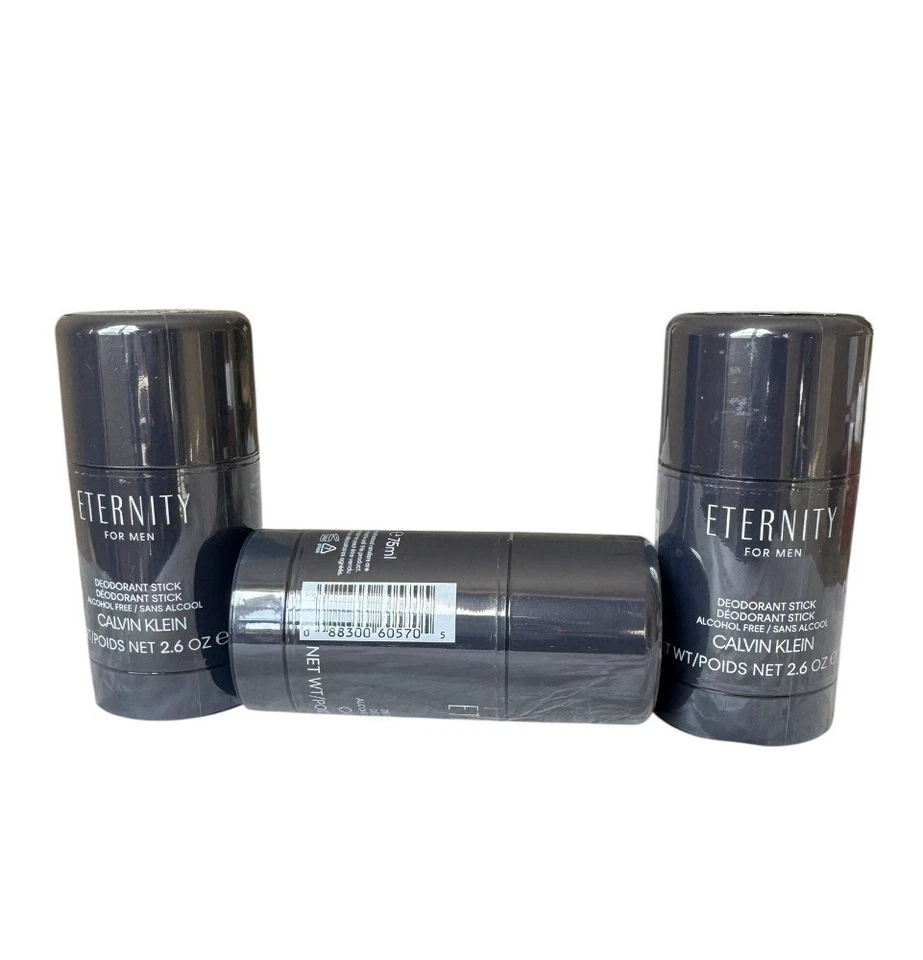 3 X Bastão Desodorante Masculino Eternity Cologne da Calvin Klein 2,6 oz - Imagem 2 de 2