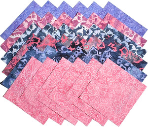 RADIANT FLOURISH from Riley Blake Designs - (36) 6.5" batik squares set