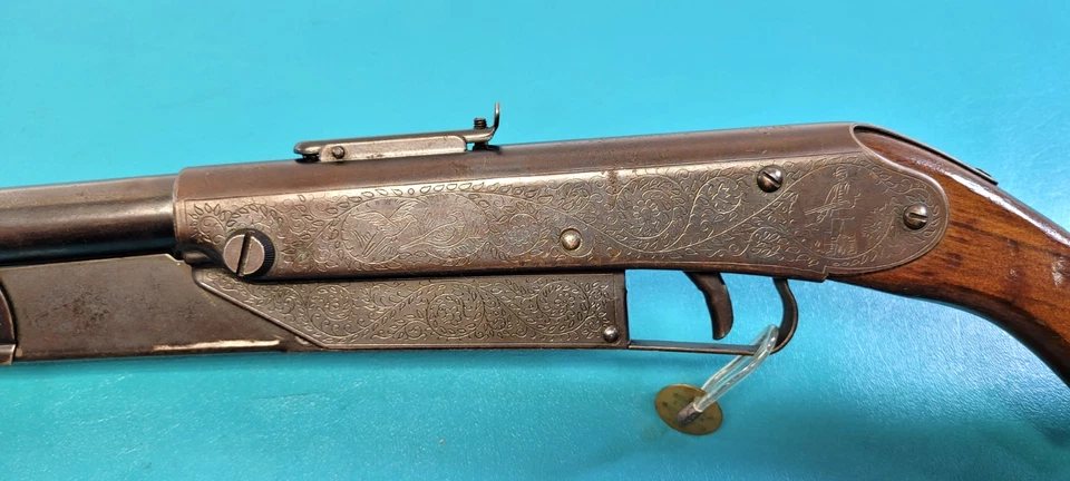 Early Engraved Daisy No. 25 Air Rifle BB Slide/Pump + Provenance 060 Plymouth MI - Image 2 of 4