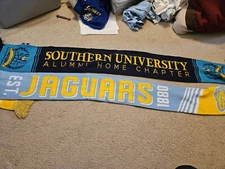 2 Big Boy Southern Jaguars Scarf [Sky Blue - 80" x 7"] And Ruffneck Alumni Scarf