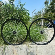 Heavy Duty 26 Bicycle 36 Spokes Wheel Set Double Layer Alum Alloy 10g Bike Rim