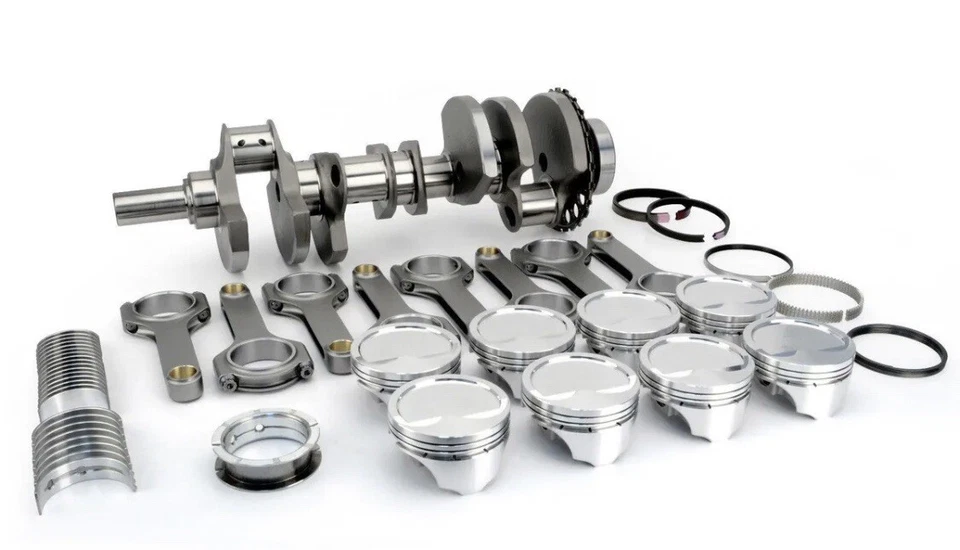 Bloque corto forjado HRC Racing Built 427 CI Ractec 2618 pistón Boost Ready 1200 hp Foto 3 de 4