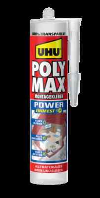 UHU Poly Max Power transparent Montagekleber Baukleber Klebstoff