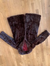 Real Fur Coat, Chocolate Brown With Silk Lining. Size 12/14. 1950’s