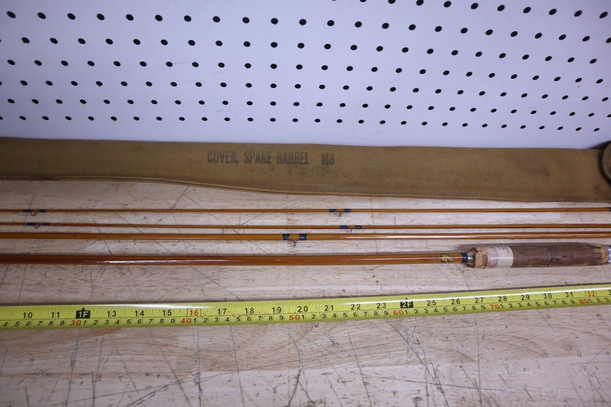 Vtg Montague Split Bamboo Fly ＆Lure Rod Montague Split Bamboo Flyrod Fly Fishing Pole Rod & Case