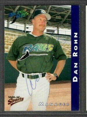 1998 Multi-Ad #23 Dan Rohn Orlando Rays Manager Baseball signed autograph (E81)