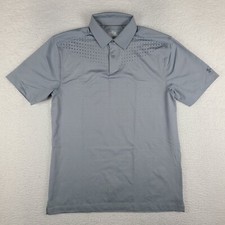 Under Armour Polo Shirt Mens Medium Gray Loose Heatgear Performance 