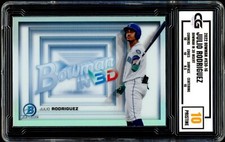 2022 Bowman in 3D ROOKIE REFRACTOR B3D16 Julio Rodriguez ~ GRADED CG 10 PRISTINE