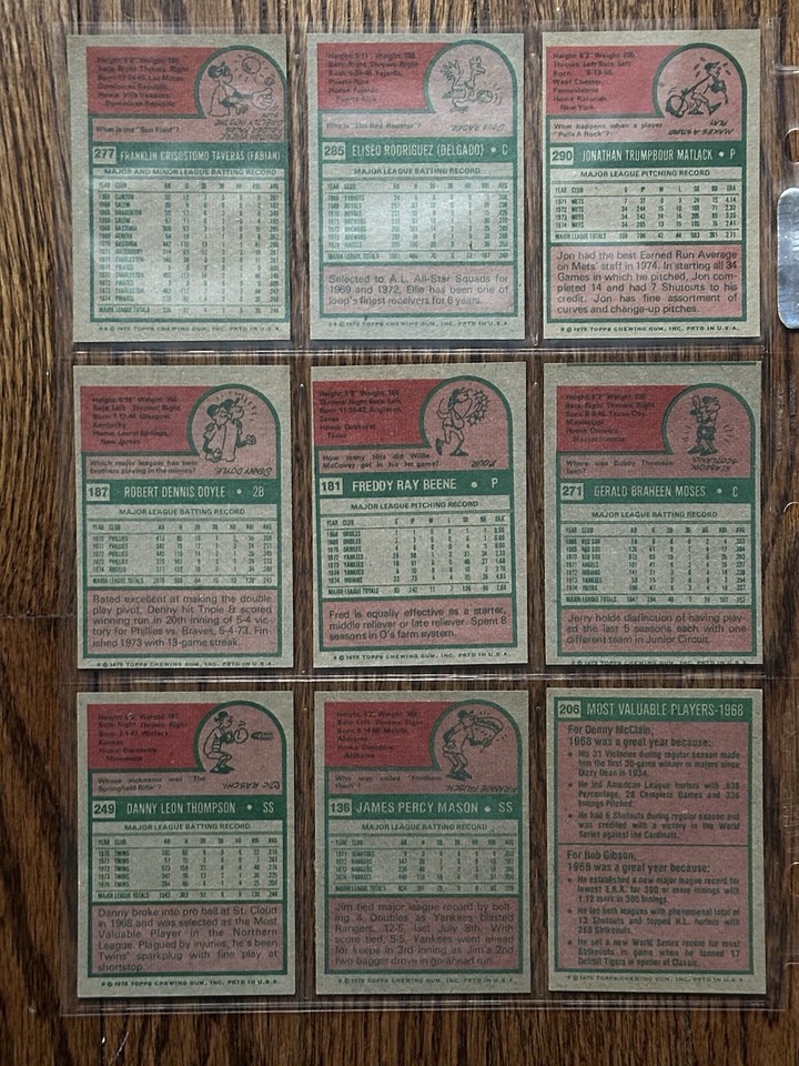 Lot of 54 Different 1975 Topps Baseball Cards Starter Set EXMTNM eBay