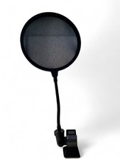 Dual Layer Microphone Mesh Pop Filter with Gooseneck Arm and Clamp