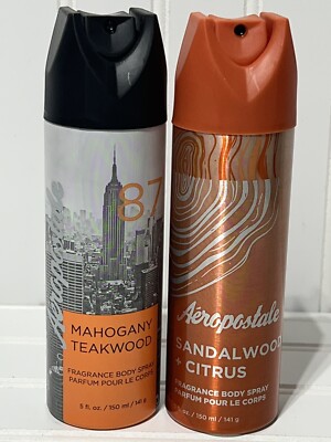 2 PACK Aeropostale Mahogany Teakwood And Sandalwood+Citrus 5 oz