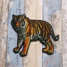 Tiger Iron-on Applique Animal Badge, Big Cats, Jaguar, Lion, Nature Badge
