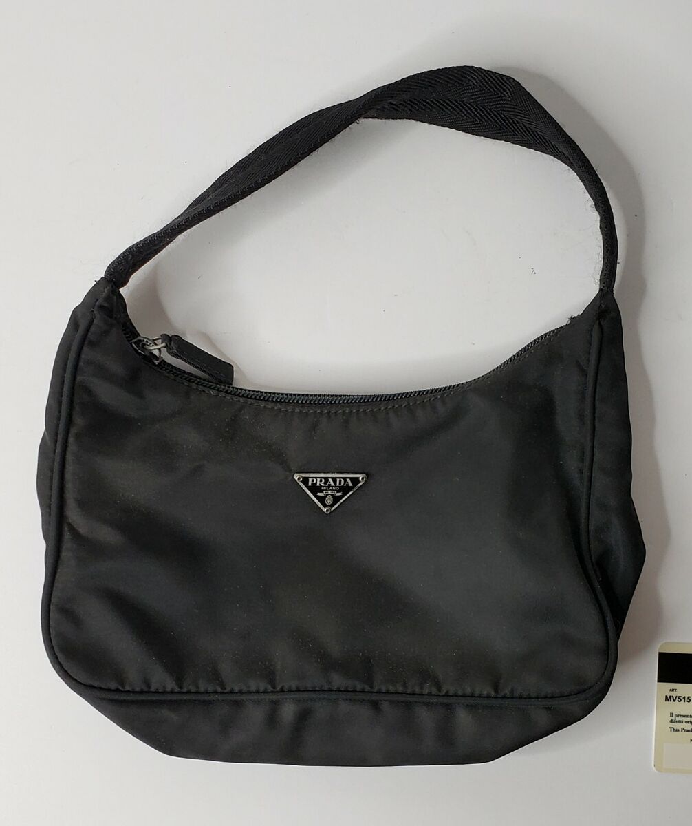 PRADA Tessuto Nylon Sport Mini Shoulder Bag Black MV515 w/Certificate Card