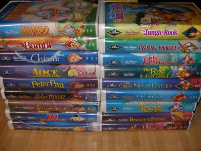 Walt Disney Black Diamond CLASSICS (Lot of 20) 18 VHS complete plus 2 ...