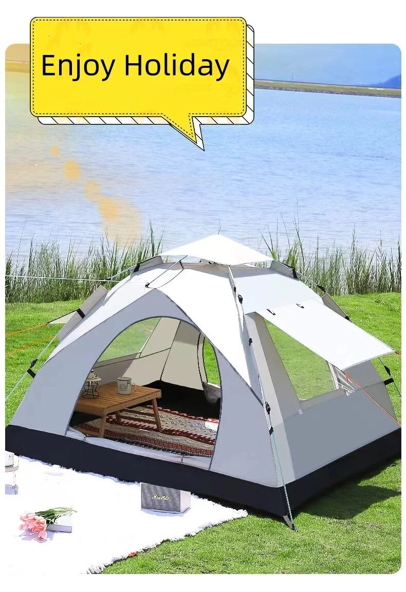 Multiple People Outdoor Tent Fearless Of UV Windproof Solid Construction