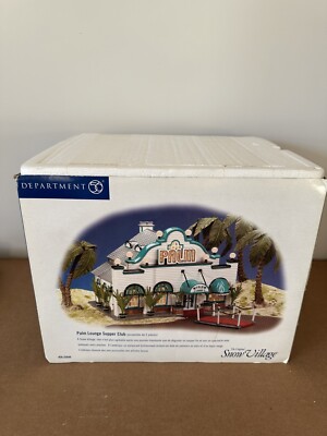 Department 56 Snow Village ELVIS Palm Lounge Supper Club 55046 w/ Box & Light