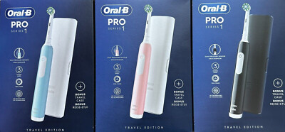 Oral-B Pro 1 Series Travel Edition elektrische Zahnbürste Timer 3 Modi 3D Techno