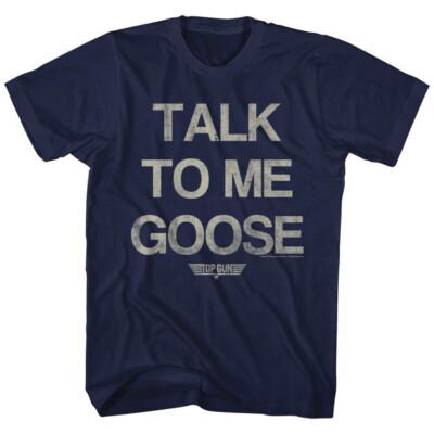 Top Gun Movie Talk To Me Goose Men's T Shirt F14 Fighter Pilot