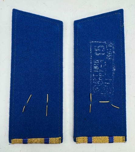 PAIR Soviet Officer Shoulder Boards Insignia Parade Uniform KGB Blue Police - Picture 2 of 2
