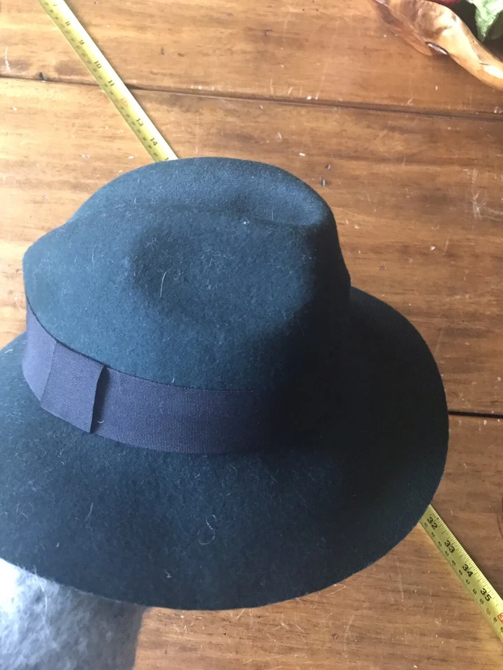 Sombreros para mujer Magid Fedora Trilby sombrero lana verde talla única Foto 3 de 4