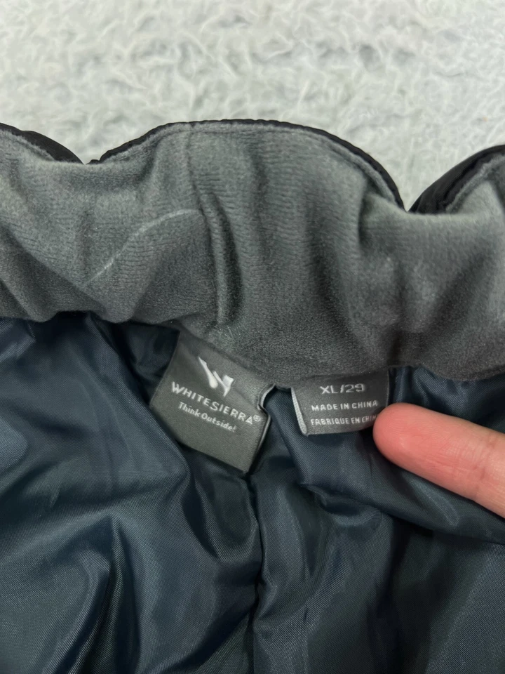 Pantalones de esquí Sierra blancos para hombre extra grandes negros de nailon con aislamiento de snowboard Foto 3 de 4