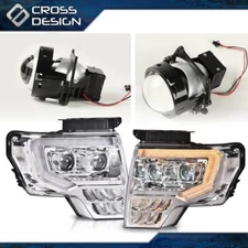 Low Beam Led Projector Headlight Lamp Driver & Passenger Fit For 09-14 Ford F150