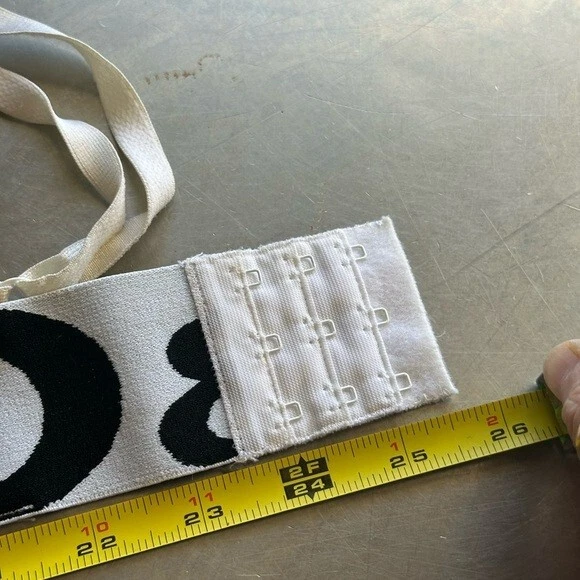 Sujetador Dolce & Gabbana Vintage Deportivo Negro Blanco Prendas Exterior Push-Up Logo 30C/30B Foto 4 de 4