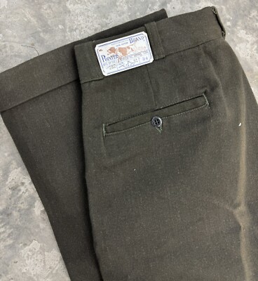 パンツ 60s 70s vintage whipcord work pants VTG 50s 60s Ranger Whipcord Green Wool 31x28 Heavy Field