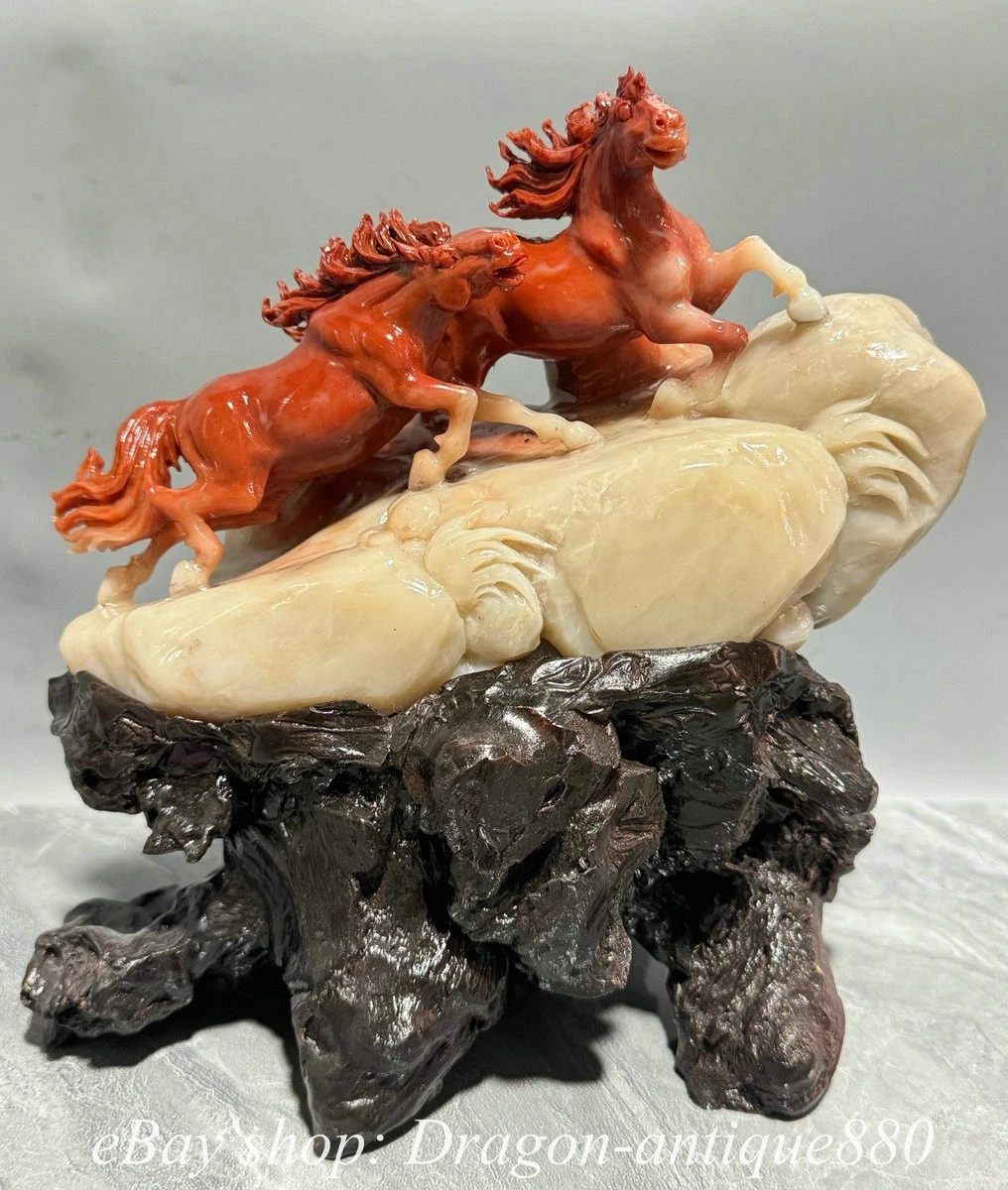 马寿山石主中国风雕像、雕像| eBay