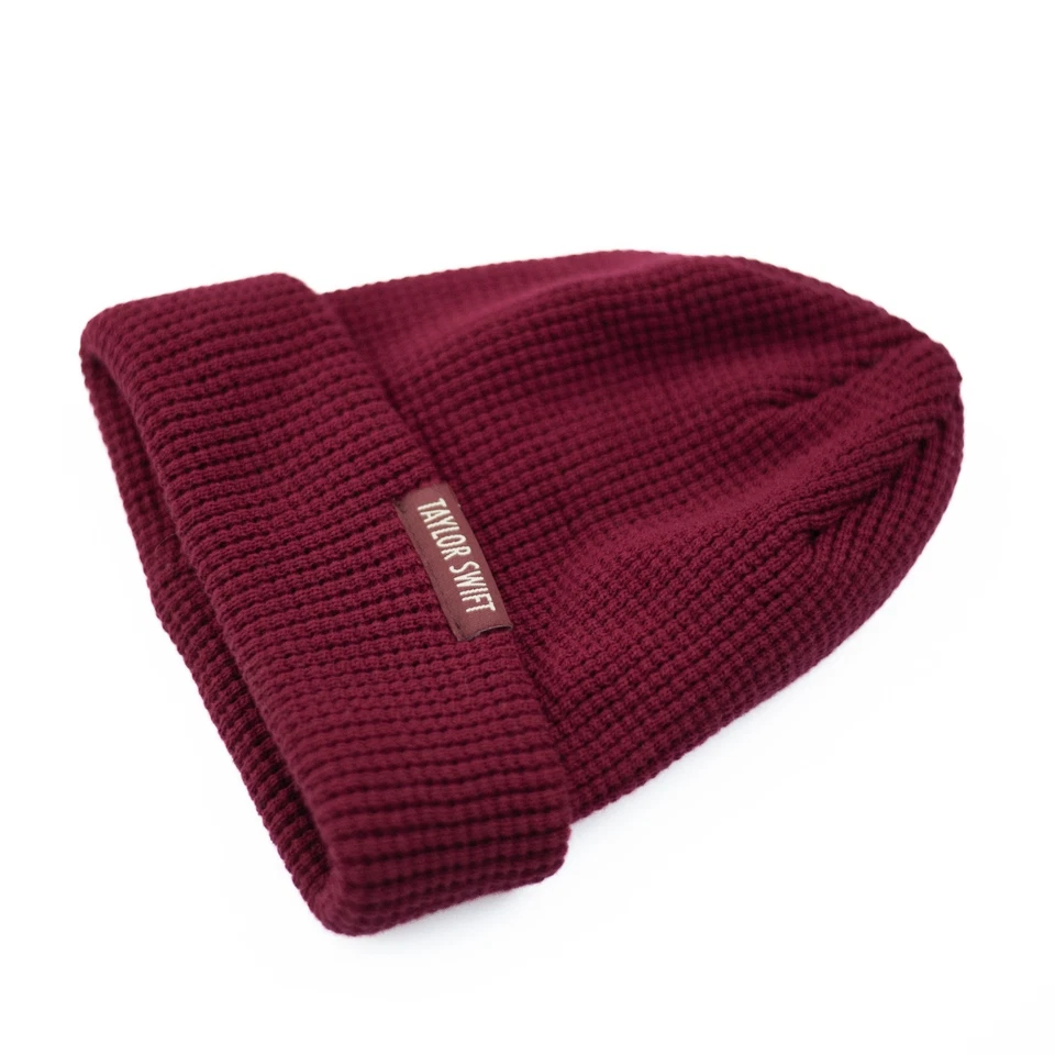 Taylor Swift “All Too Well” Merch Beanie Women’s Maroon Winter Hat One Size NWOT - Image 3 of 4