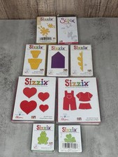 Set of 9 Sizzix Various Themed and Size Dies Doll Overalls Heats Ghosts Frog