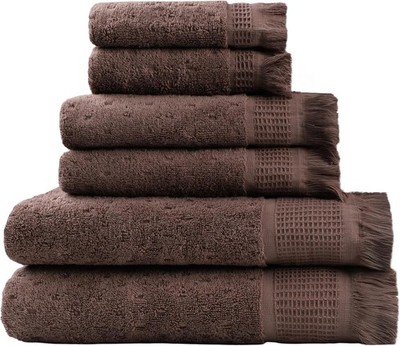 SOFE H&L | NADIAS Luxury Turkish Cotton Towel Set of 6 (2 Bath Towels 2 Hand