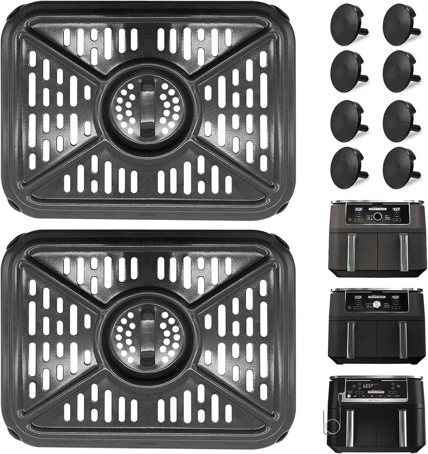 Ninja Foodi AF400UK Accessories - Air Fryer Grill Pan & Crisper Plate 2 Drawer