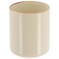 Badezimmerbecher Zahnputzbecher ZahnbüRstenbecher Beige 300 Ml Steingut Deko