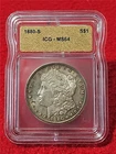 1880-S  MORGAN SILVER DOLLAR  ICG  MS 64                                 #T1643