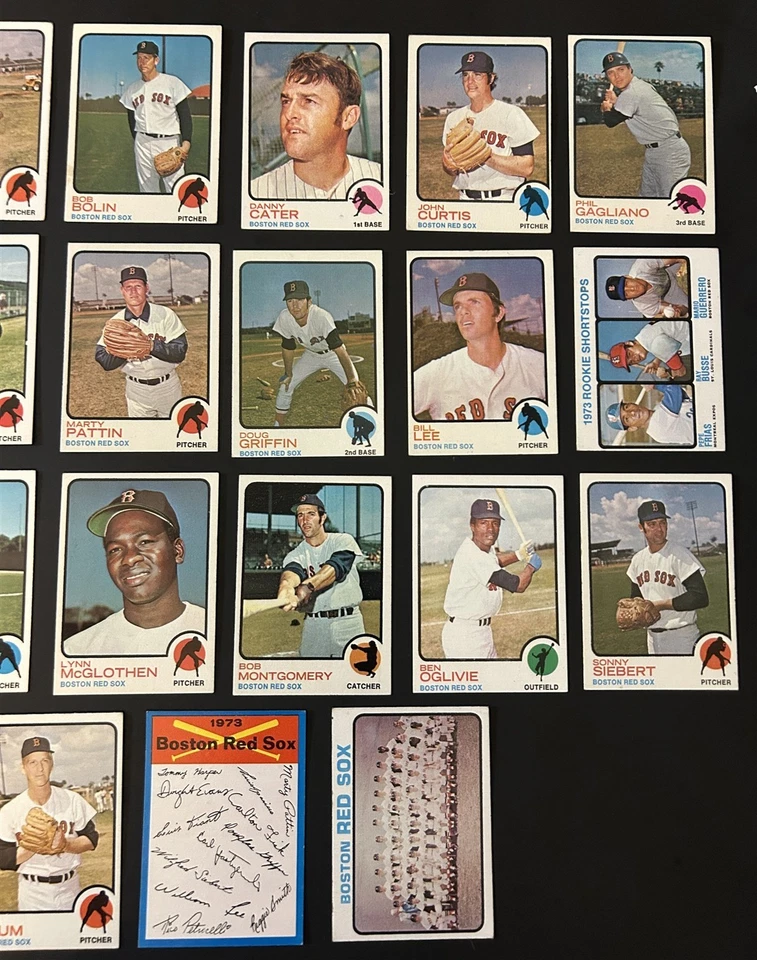 1973 Topps BOSTON RED SOX Conjunto Completo de Equipe YASTZEMSKI Dwight EVANS Rookie FISK - Imagem 3 de 4