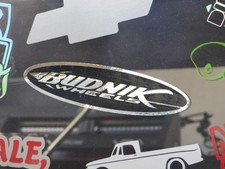 Budnik Wheels Old School Black Chrome Decal 6 Inch Message For Another Color