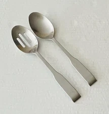 Bobby Flay Stainless Barca Solid and Pierced Serving Spoon Set Satin