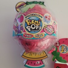NEW Pikmi Pops Surprise Flips STRAWBERRY Fruit Fiesta Reversible Scented Plush