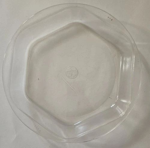 PYREX Vintage Hexagon Pie Plate 1203 HC 9.5 Inch