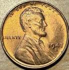 1947 S Lincoln Wheat Penny BU RD Beauty - T167