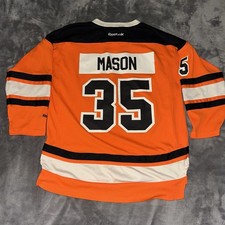Philadelphia Flyers Steve Mason #35 Youth Size L/XL Reebok NHL Jersey Orange