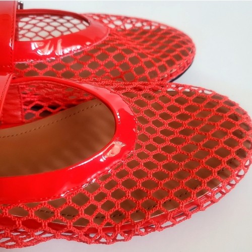 Scarpe donna Adrizzlein Mary Jane a rete rossa taglia 7,5 - Foto 5 di 5
