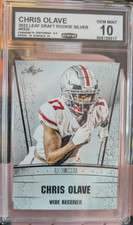 2022 LEAF Draft Rookie Silver Chris Olave #RS-20 - CCG 10 GEM MINT 💎