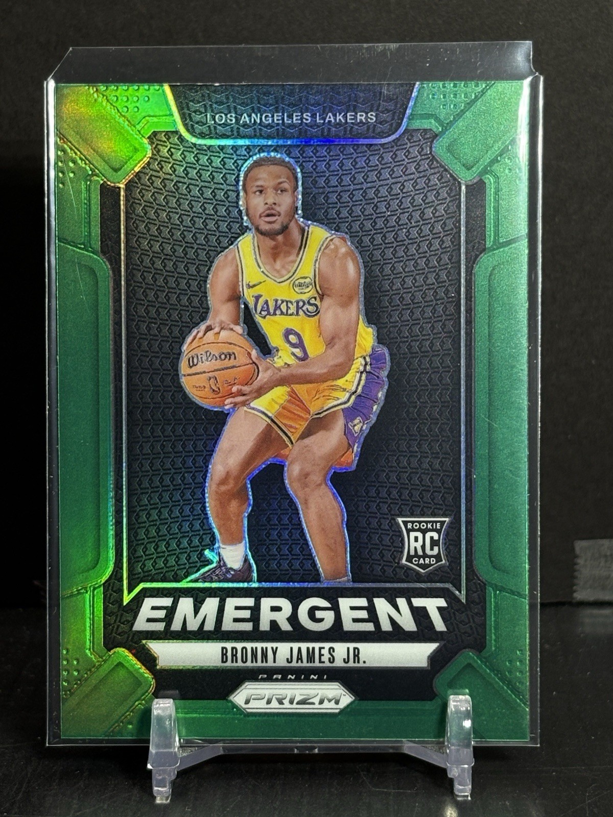 2024 Prizm Bronny James EMERGENT #8 GREEN Prizm Lakers RC