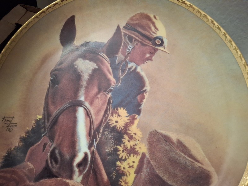 Vintage Fred Stone Thoroughbred Racing Signed Northern Dancer Bill Hartack COA