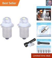 2 Pack Flashlight Bulbs 30 Lumen 3-Volt LED PR6 Replacement Bulb for Flashlig...