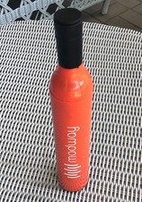 Vodka Bottle Shaped Umbrella Orange and Silver NEW