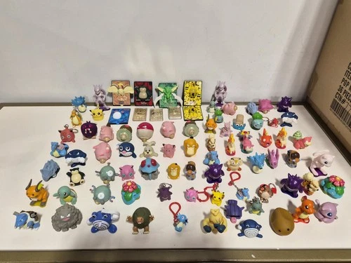 Lot 75+ Pokemon Vintage Burger King Toy Spinners Keychains Mew Mewtwo 23k cards