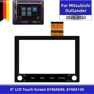 8" Touchscreen Digitizer für Mitsubishi Outlander 2019-22 MK3 SAT 2 Knöpfe Radio - Bild 1 von 4